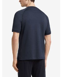 T-shirt à col rond bleu marine Ermenegildo Zegna