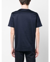 T-shirt à col rond bleu marine Corneliani