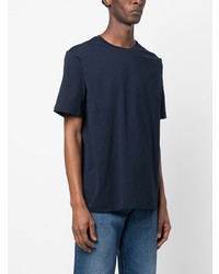 T-shirt à col rond bleu marine Herno