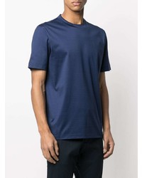 T-shirt à col rond bleu marine Canali