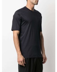 T-shirt à col rond bleu marine Z Zegna