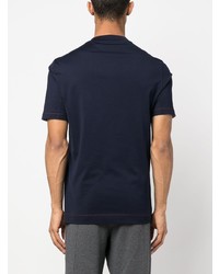 T-shirt à col rond bleu marine Brunello Cucinelli