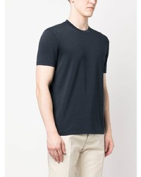 T-shirt à col rond bleu marine Tom Ford