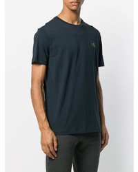 T-shirt à col rond bleu marine Ea7 Emporio Armani