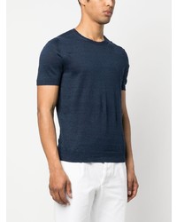 T-shirt à col rond bleu marine Tagliatore