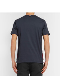 T-shirt à col rond bleu marine Thom Browne