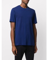 T-shirt à col rond bleu marine Z Zegna