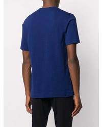 T-shirt à col rond bleu marine Z Zegna