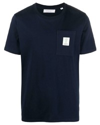 T-shirt à col rond bleu marine Societe Anonyme