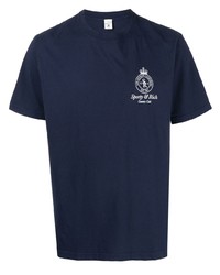 T-shirt à col rond bleu marine Sporty & Rich