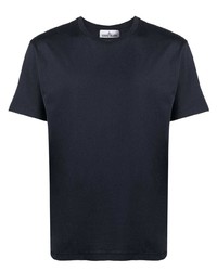 T-shirt à col rond bleu marine Stone Island