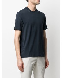 T-shirt à col rond bleu marine Malo