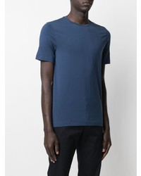 T-shirt à col rond bleu marine Corneliani