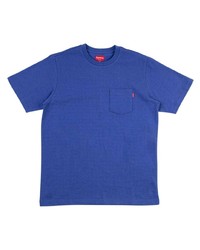 T-shirt à col rond bleu marine Supreme