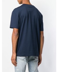 T-shirt à col rond bleu marine Calvin Klein