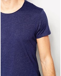 T-shirt à col rond bleu marine Esprit