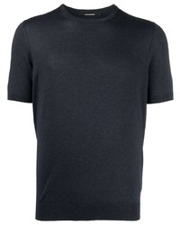 T-shirt à col rond bleu marine Tagliatore