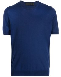 T-shirt à col rond bleu marine Tagliatore