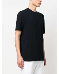 T-shirt à col rond bleu marine Giorgio Armani