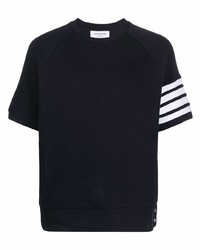 T-shirt à col rond bleu marine Thom Browne