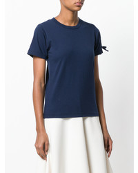 T-shirt à col rond bleu marine Comme Des Garçons Girl