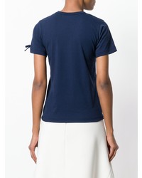 T-shirt à col rond bleu marine Comme Des Garçons Girl