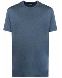 T-shirt à col rond bleu marine Tom Ford