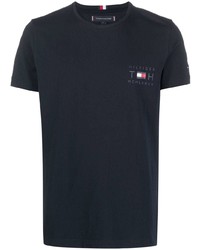 T-shirt à col rond bleu marine Tommy Hilfiger