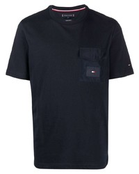 T-shirt à col rond bleu marine Tommy Hilfiger