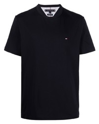 T-shirt à col rond bleu marine Tommy Hilfiger