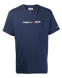 T-shirt à col rond bleu marine Tommy Jeans