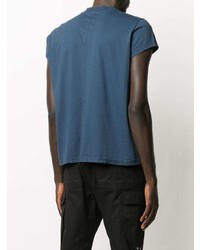 T-shirt à col rond bleu marine Rick Owens DRKSHDW