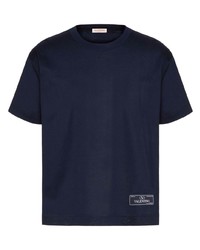 T-shirt à col rond bleu marine Valentino Garavani