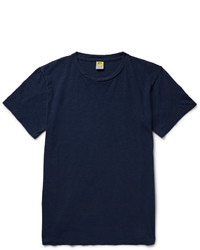 T-shirt à col rond bleu marine Velva Sheen
