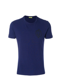 T-shirt à col rond bleu marine Versace Jeans