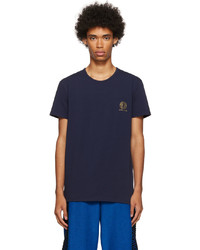 T-shirt à col rond bleu marine Versace Underwear