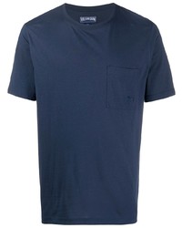 T-shirt à col rond bleu marine Vilebrequin
