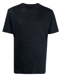 T-shirt à col rond bleu marine Vince
