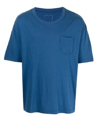 T-shirt à col rond bleu marine VISVIM