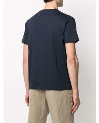 T-shirt à col rond bleu marine Valentino