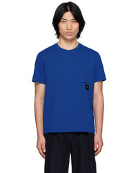 T-shirt à col rond bleu marine Wooyoungmi