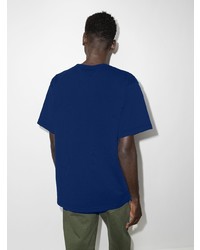 T-shirt à col rond bleu marine WTAPS