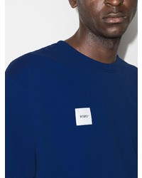 T-shirt à col rond bleu marine WTAPS