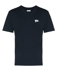 T-shirt à col rond bleu marine WTAPS