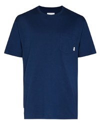 T-shirt à col rond bleu marine WTAPS