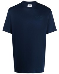 T-shirt à col rond bleu marine Y-3