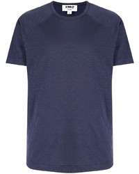 T-shirt à col rond bleu marine YMC