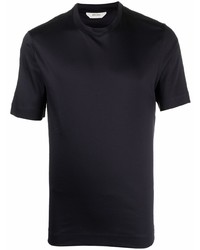 T-shirt à col rond bleu marine Z Zegna