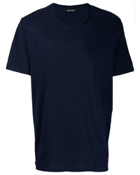 T-shirt à col rond bleu marine Zadig & Voltaire