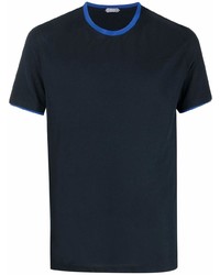 T-shirt à col rond bleu marine Zanone